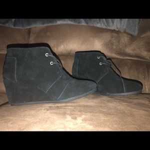 Toms Black Suede Women’s Kala Booties